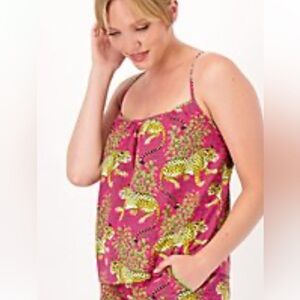 Print fresh cotton cat tank size small